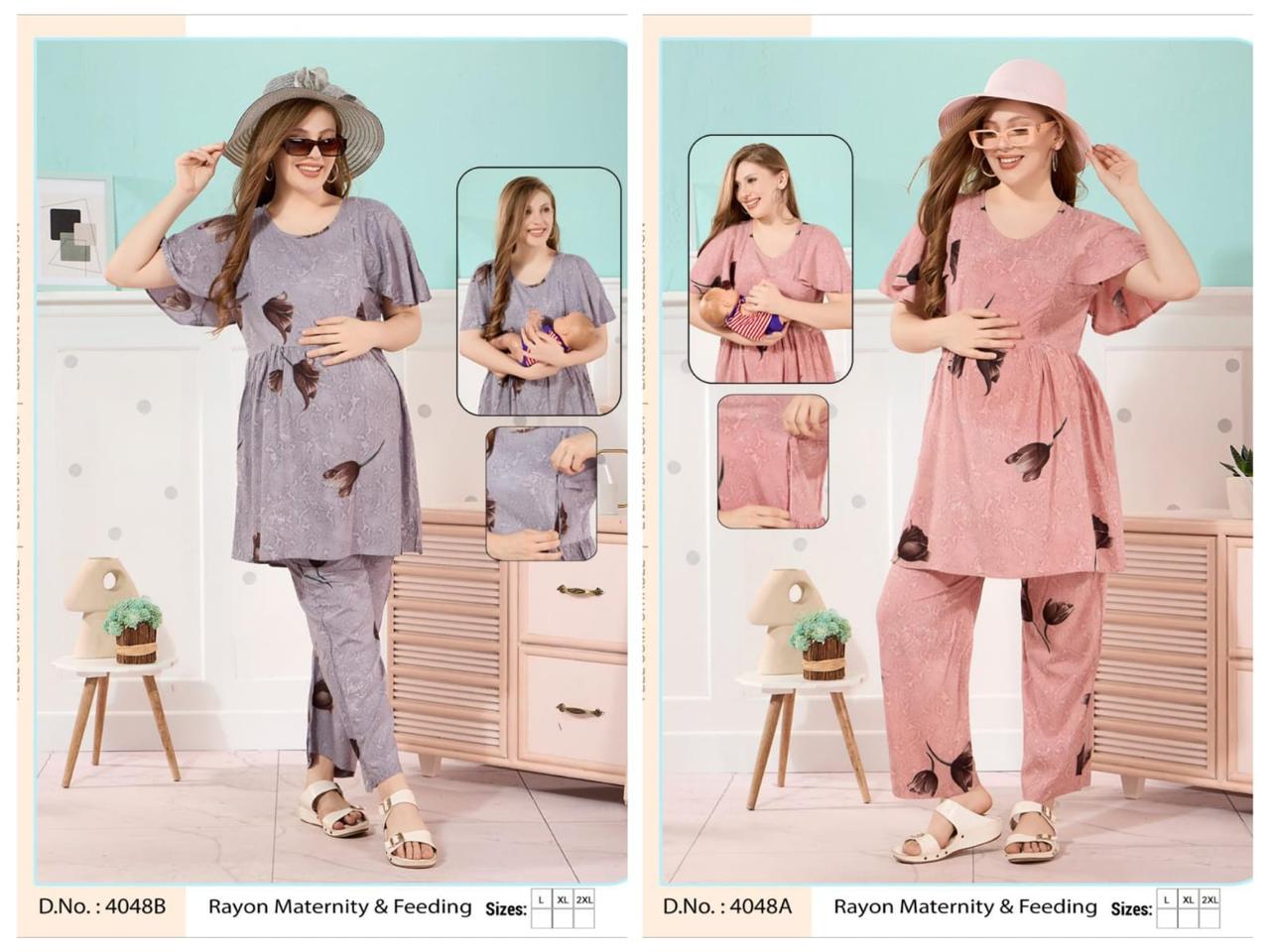 Rayon Modal 1909 Faith Lady Feeding Co-Ord Set Exporter