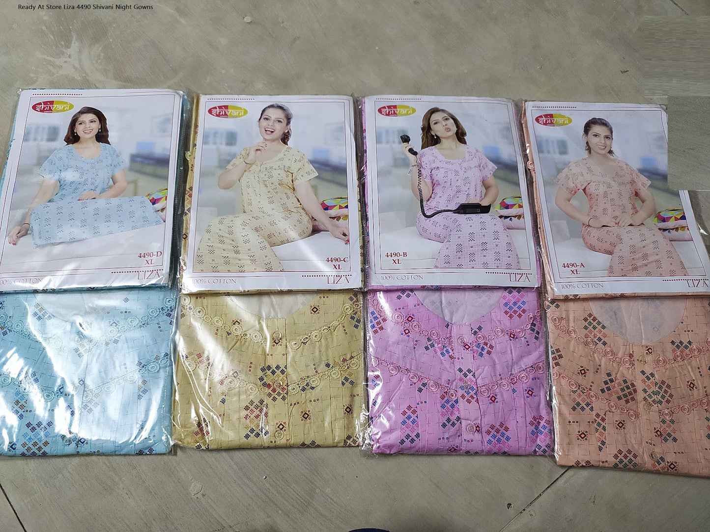 Ready At Store Liza 4490 Shivani Night Gowns Manufacturer Ahmedabad