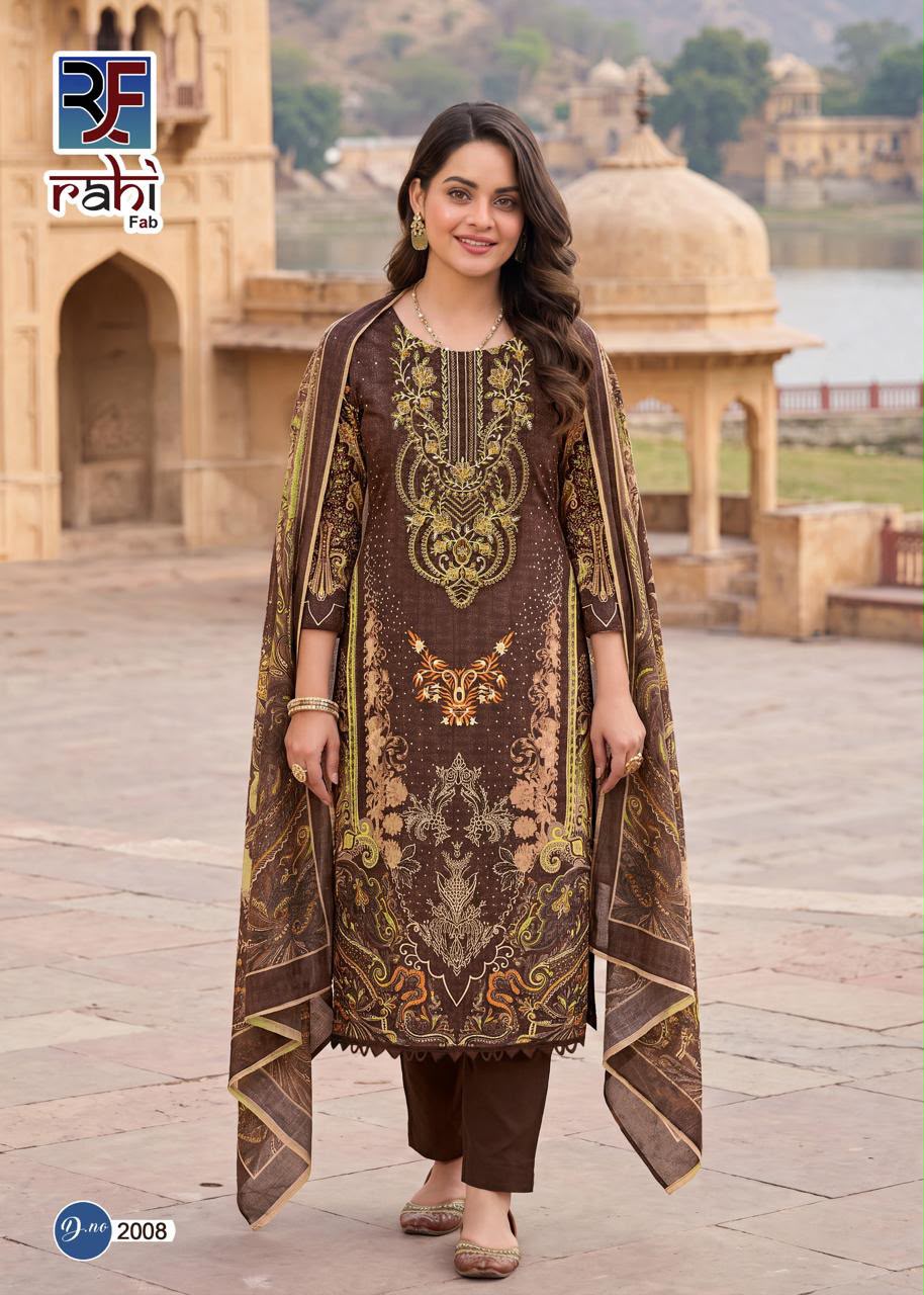 Red Orchid Vol 2 Rahi Fab Cotton Lawn Karachi Salwar Suits Wholesale Rate