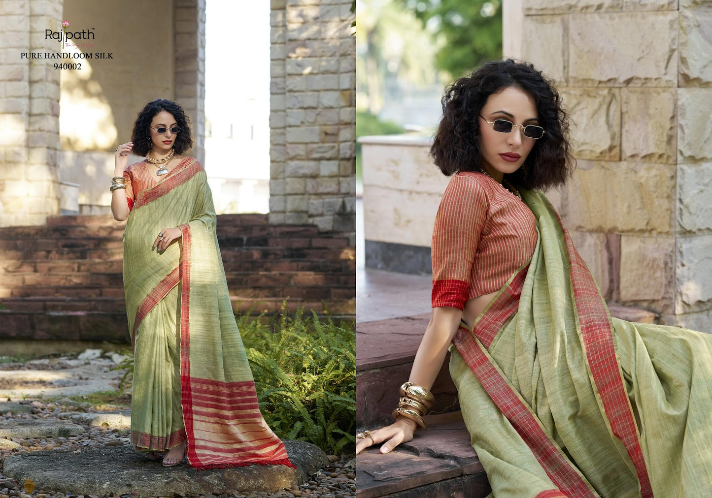 Redbull 940001 To 940006 Rajpath Handloom Sarees Wholesale Rate