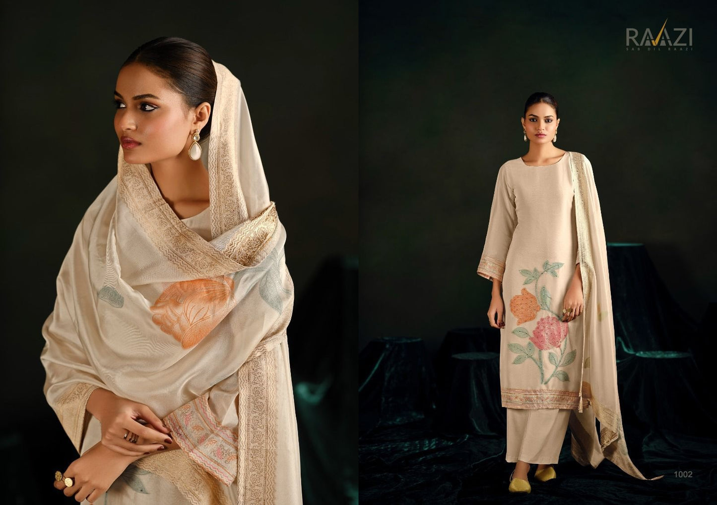 Reet Rama Fashions Raazi Silk Jacquard Pant Style Suits Exporter