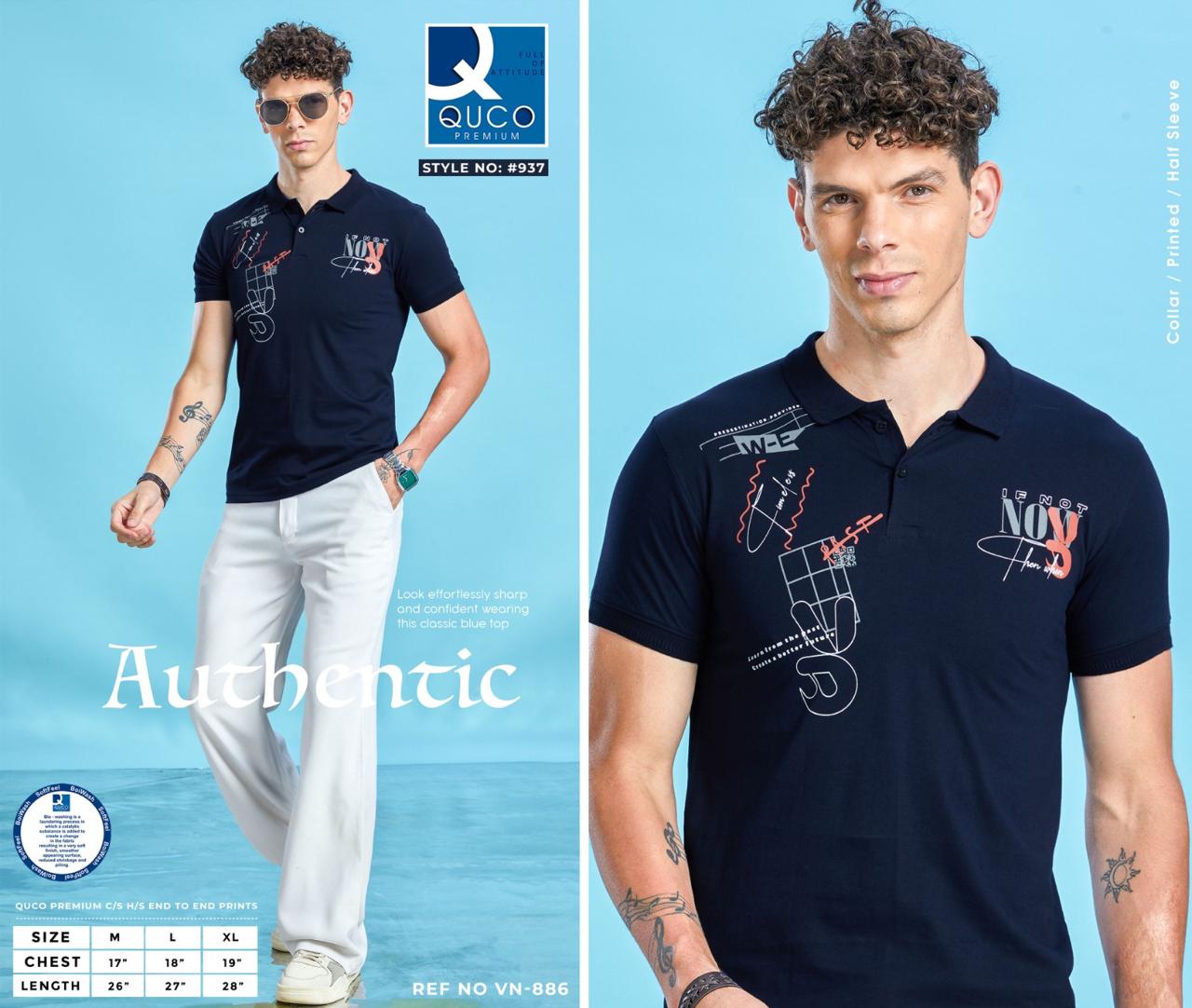 Ref No Vn 886 Quco Premium Cotton Mens Tshirts Wholesaler Gujarat