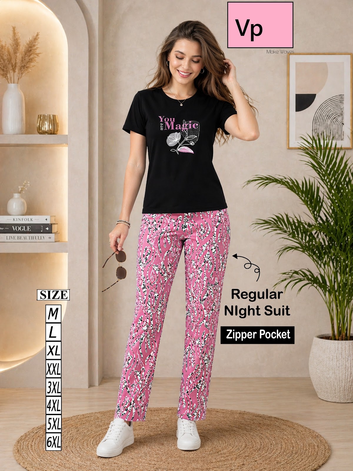 Regular 2904 Vp Hosiery Cotton Pyjama Night Suits Supplier Ahmedabad