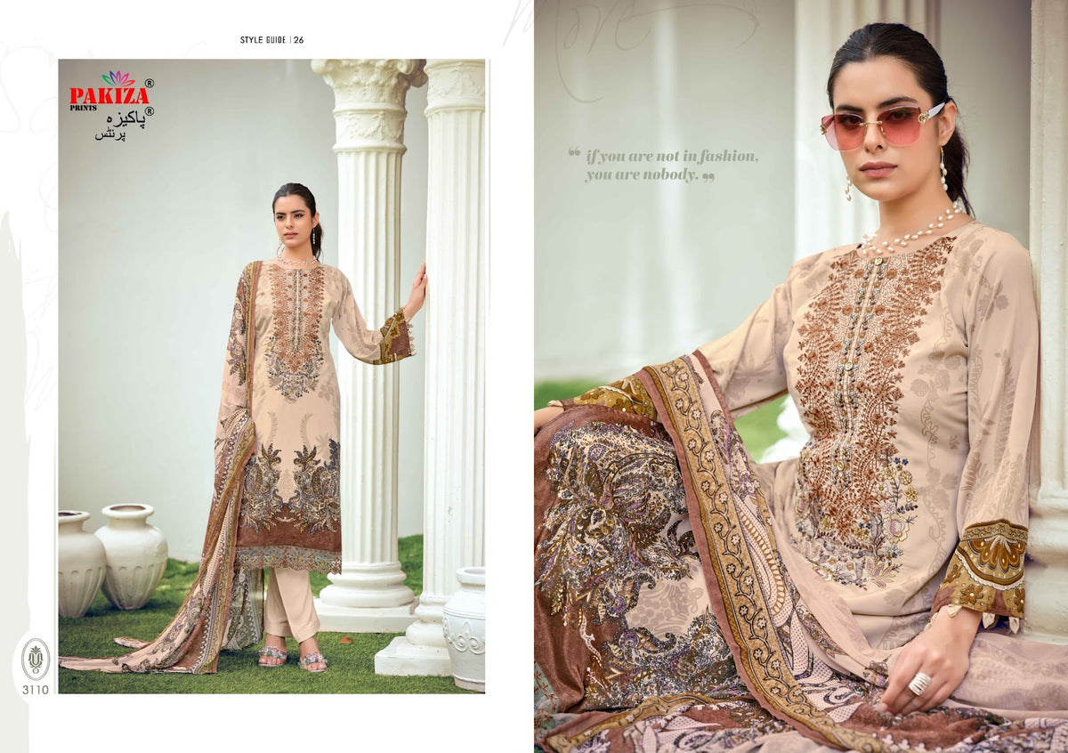 Rehnuma Vol 31 Pakiza Prints Royal Crape Karachi Salwar Suits Supplier Gujarat