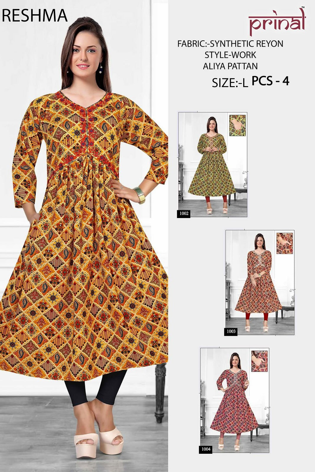 Reshma Prinal Reyon Anarkali Kurtis