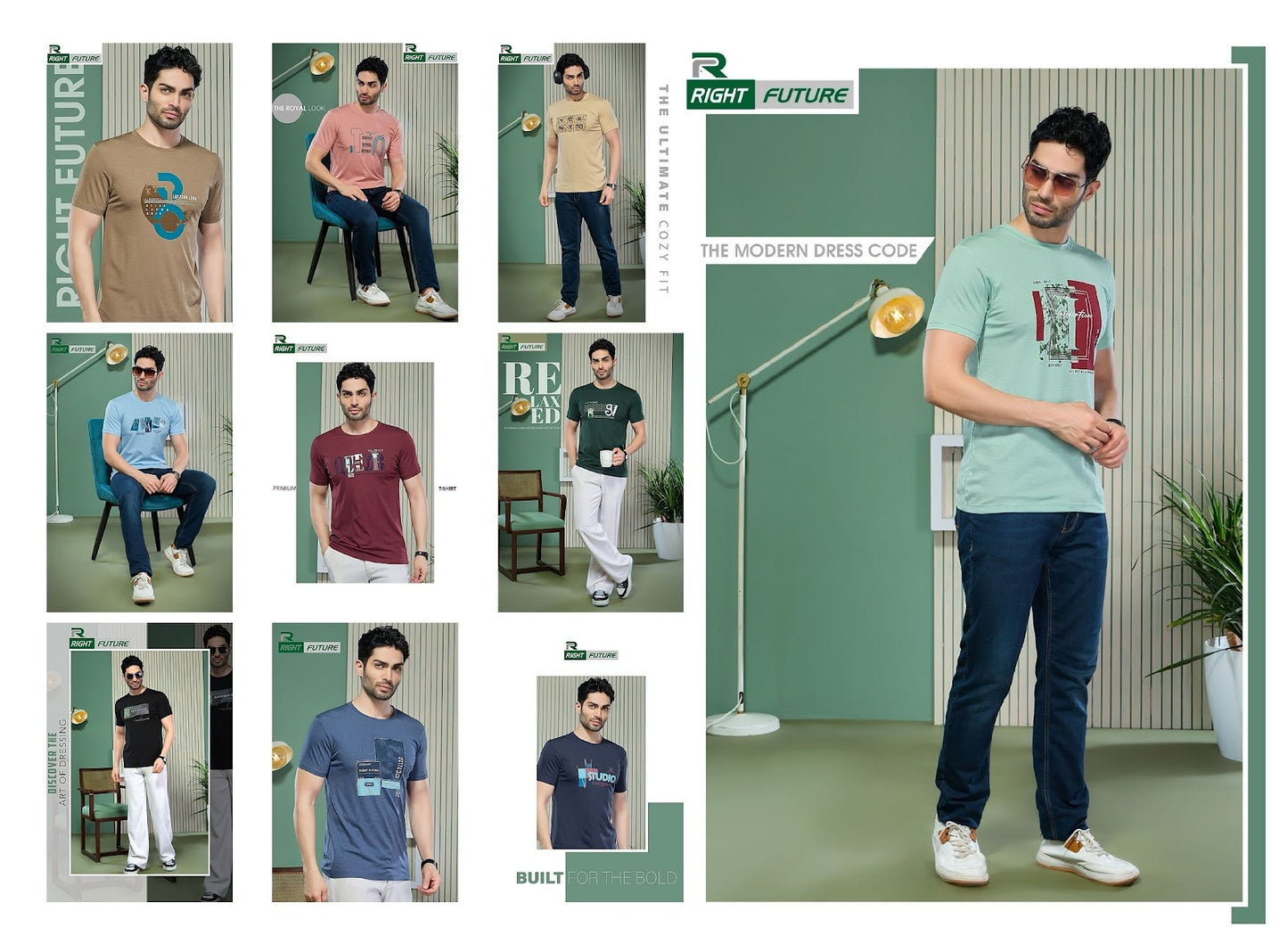 Rf 504 Right Future Tencil Lycra Mens Tshirts Manufacturer