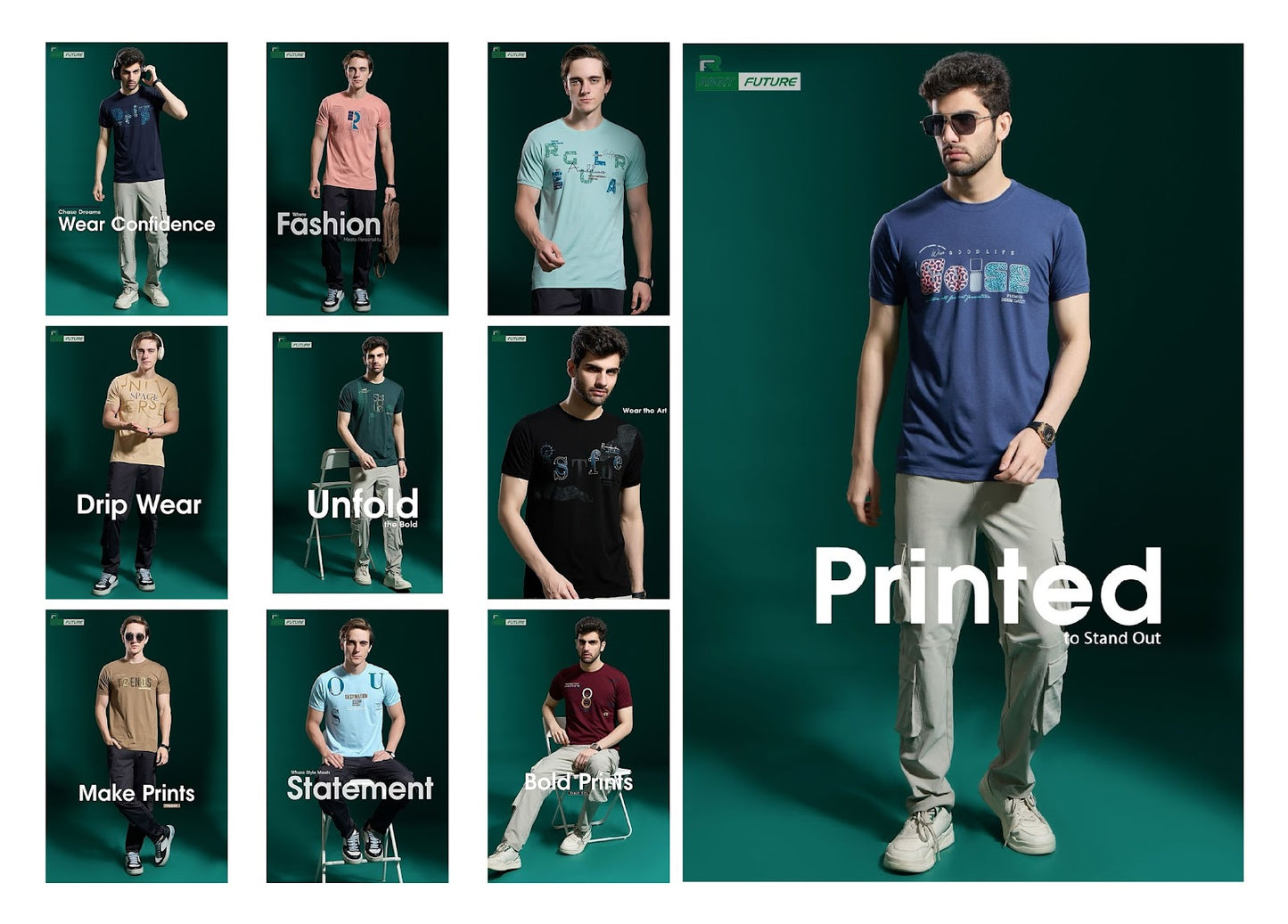 Rf 505 Right Future Tencil Lycra Mens Tshirts Supplier India