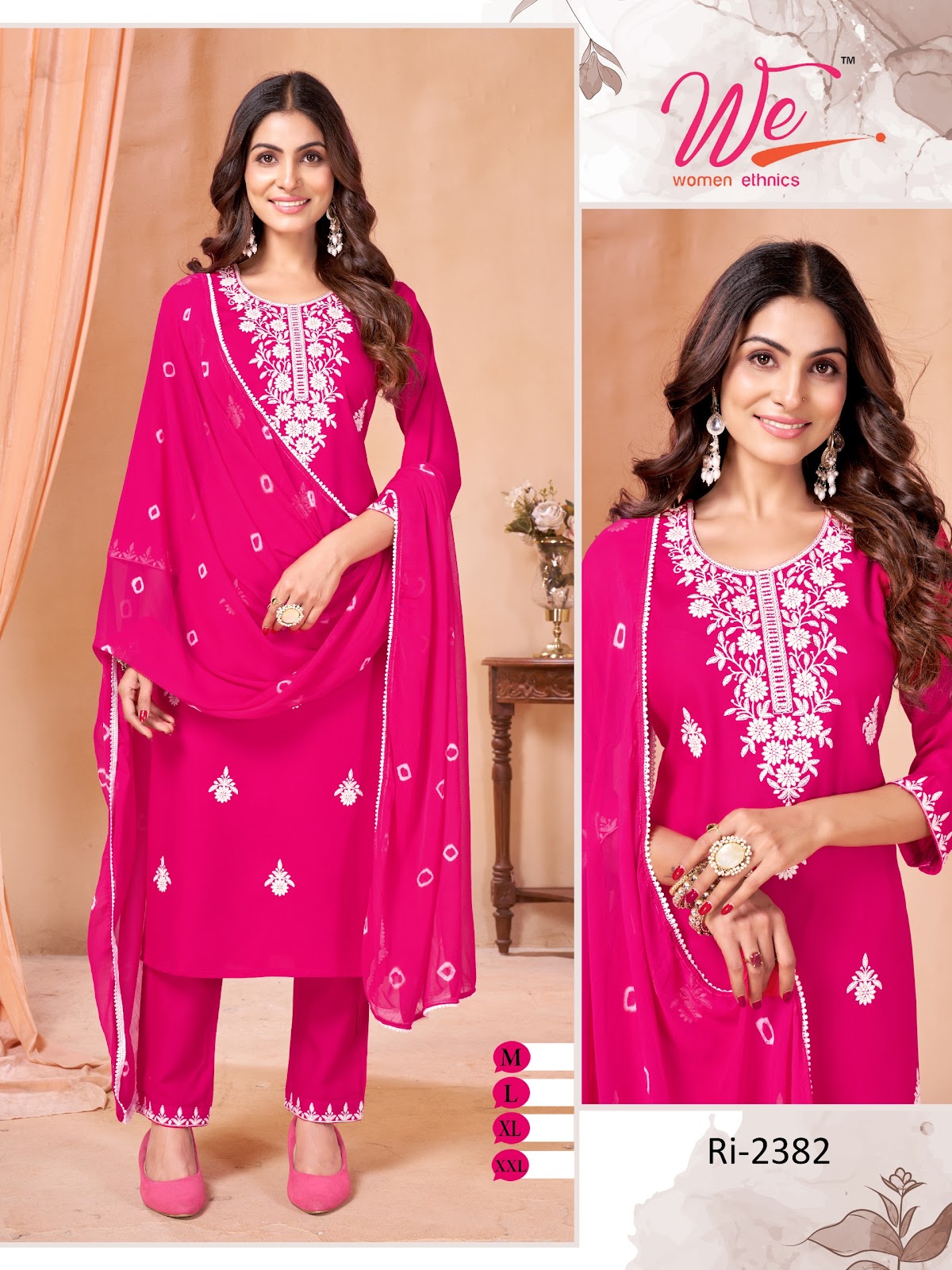 Ri 2381-2388 Women Ethnics Reyon Readymade Pant Style Suits Manufacturer