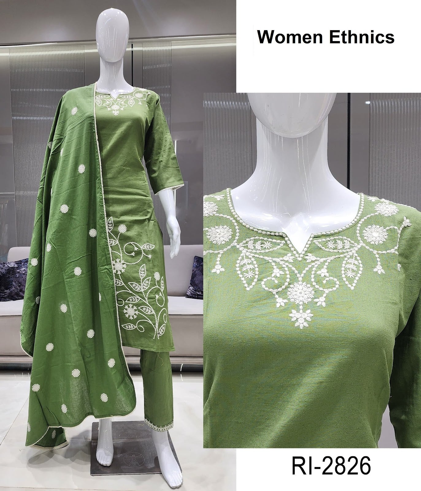 Ri 2826-2831 Women Ethnics Cotton Readymade Pant Style Suits Supplier Gujarat