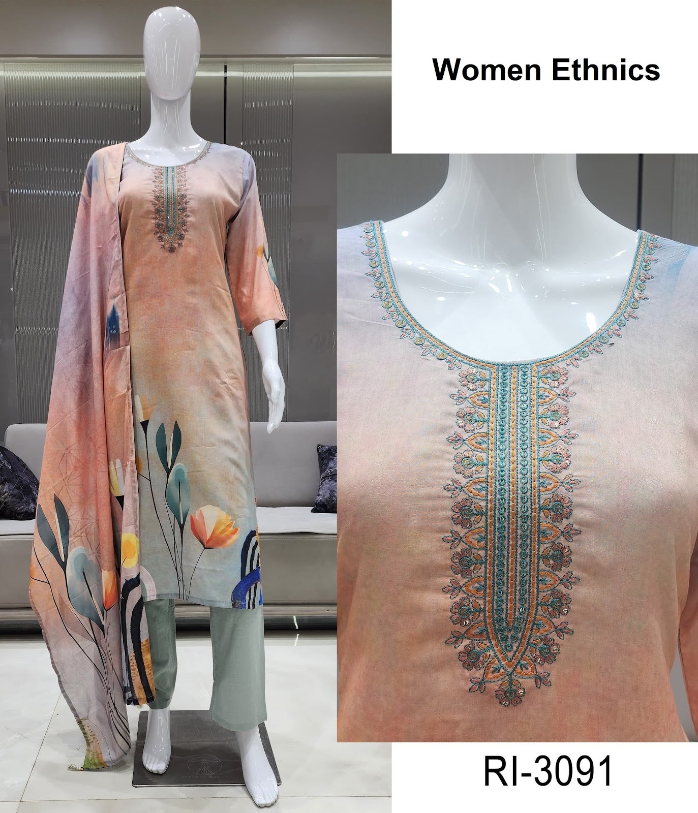 Ri 30 Women Ethnics Readymade Pant Style Suits Manufacturer Ahmedabad