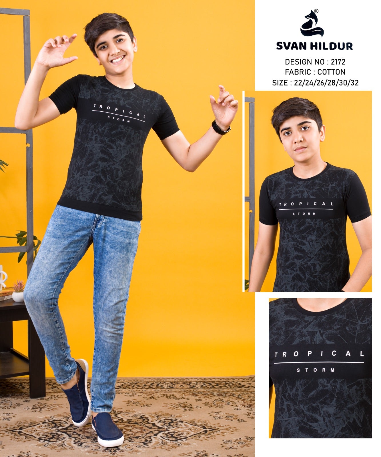 Rib Design 2172 Svan Hildur Cotton Boys Tshirt Supplier Gujarat
