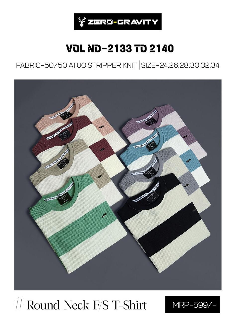 Rib Vol 2133-2140 High Density Auto Stripes Boys Tshirt Wholesaler India