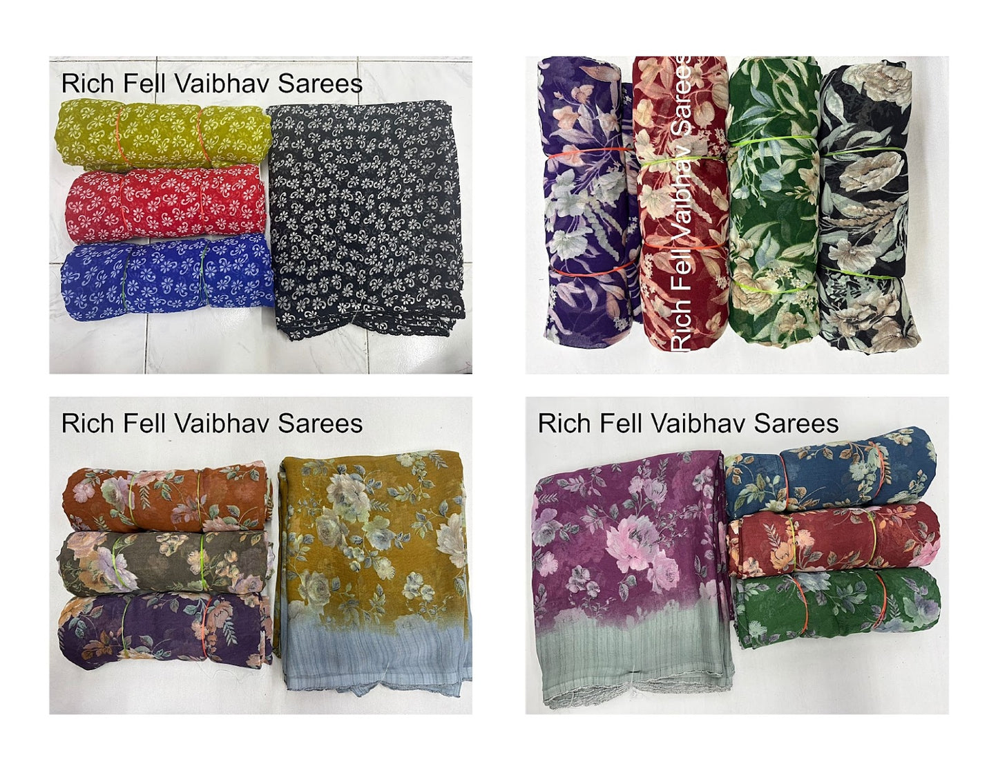 Rich Fell Vaibhav Sarees Supplier Ahmedabad