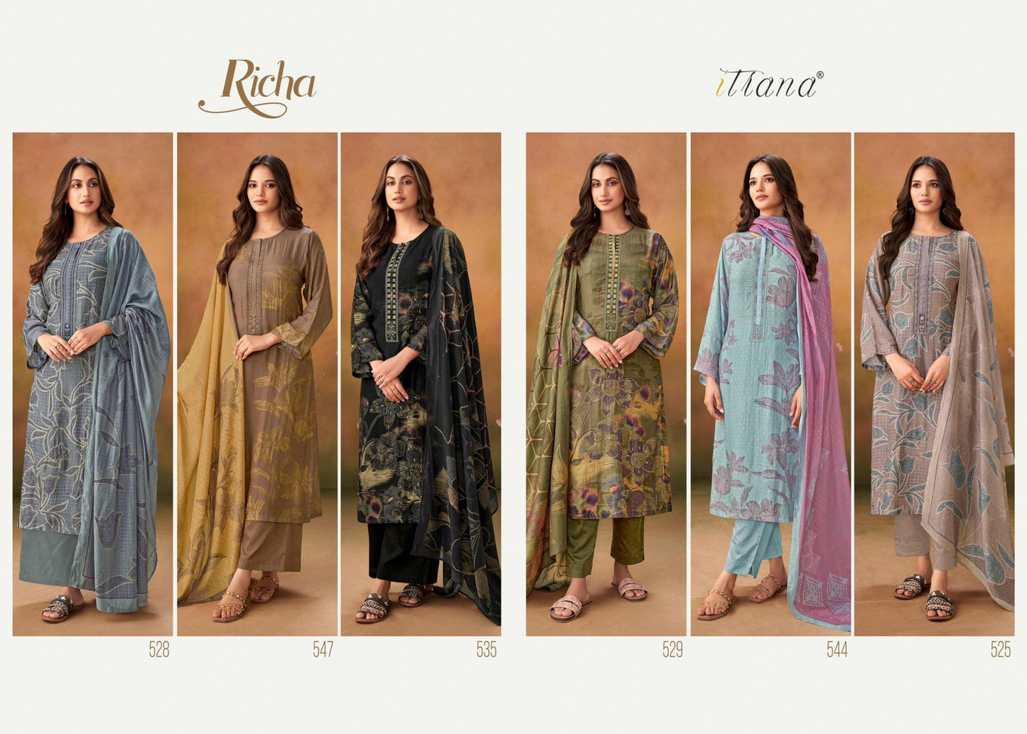 Richa Itrana Muslin Pant Style Suits Wholesaler India