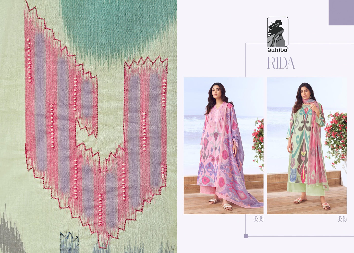 Rida Sahiba Cotton Lawn Pant Style Suits