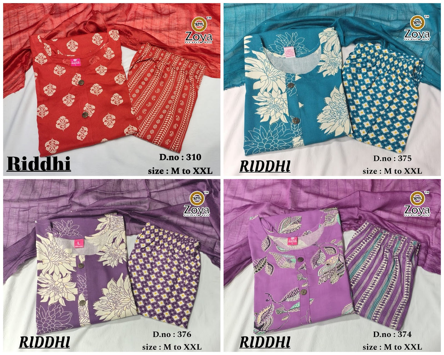 Riddhi 1006 Zoya Rayon Readymade Pant Style Suits Supplier Ahmedabad