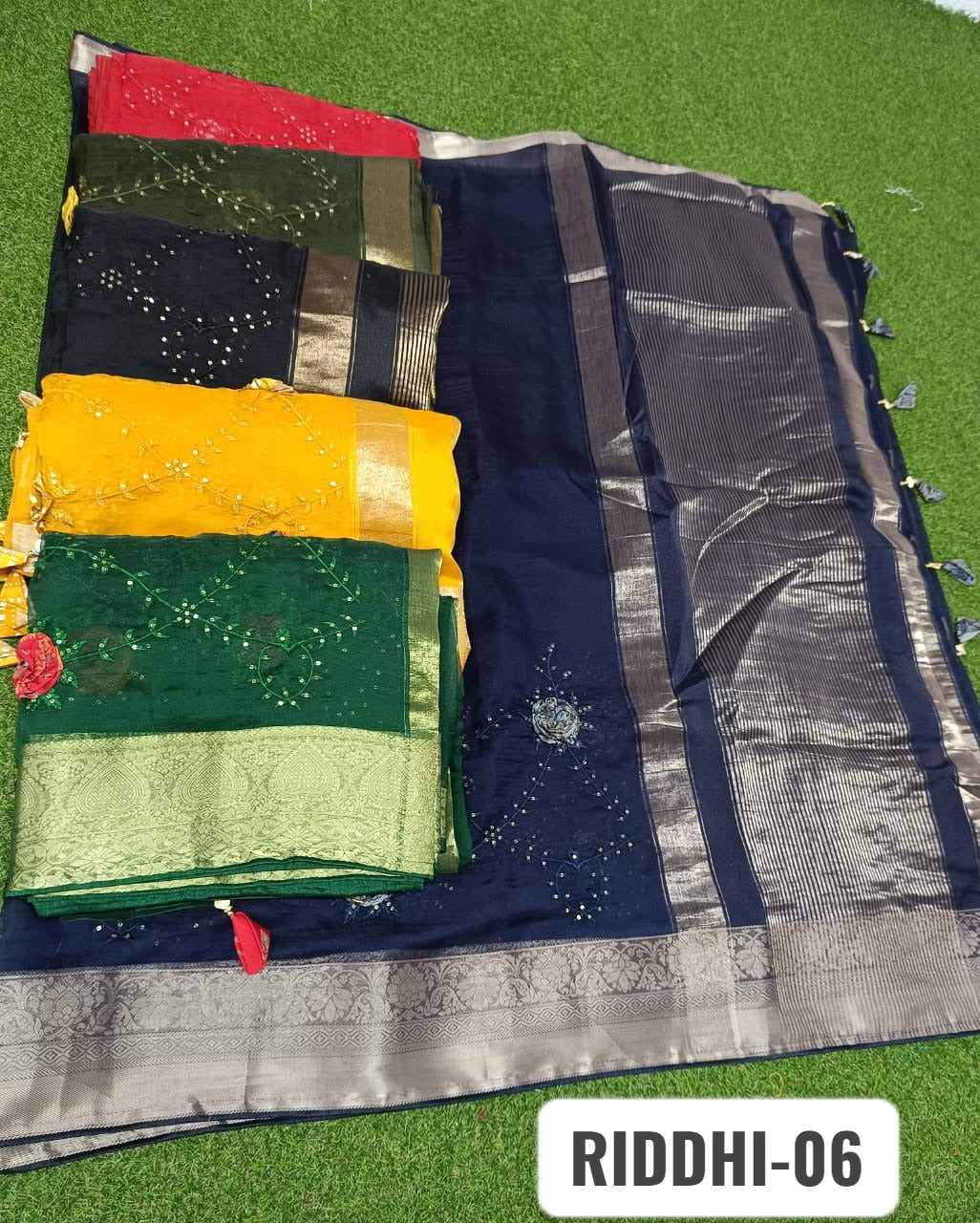Ridhi 6 Kalpveli Organza Sarees Exporter Gujarat