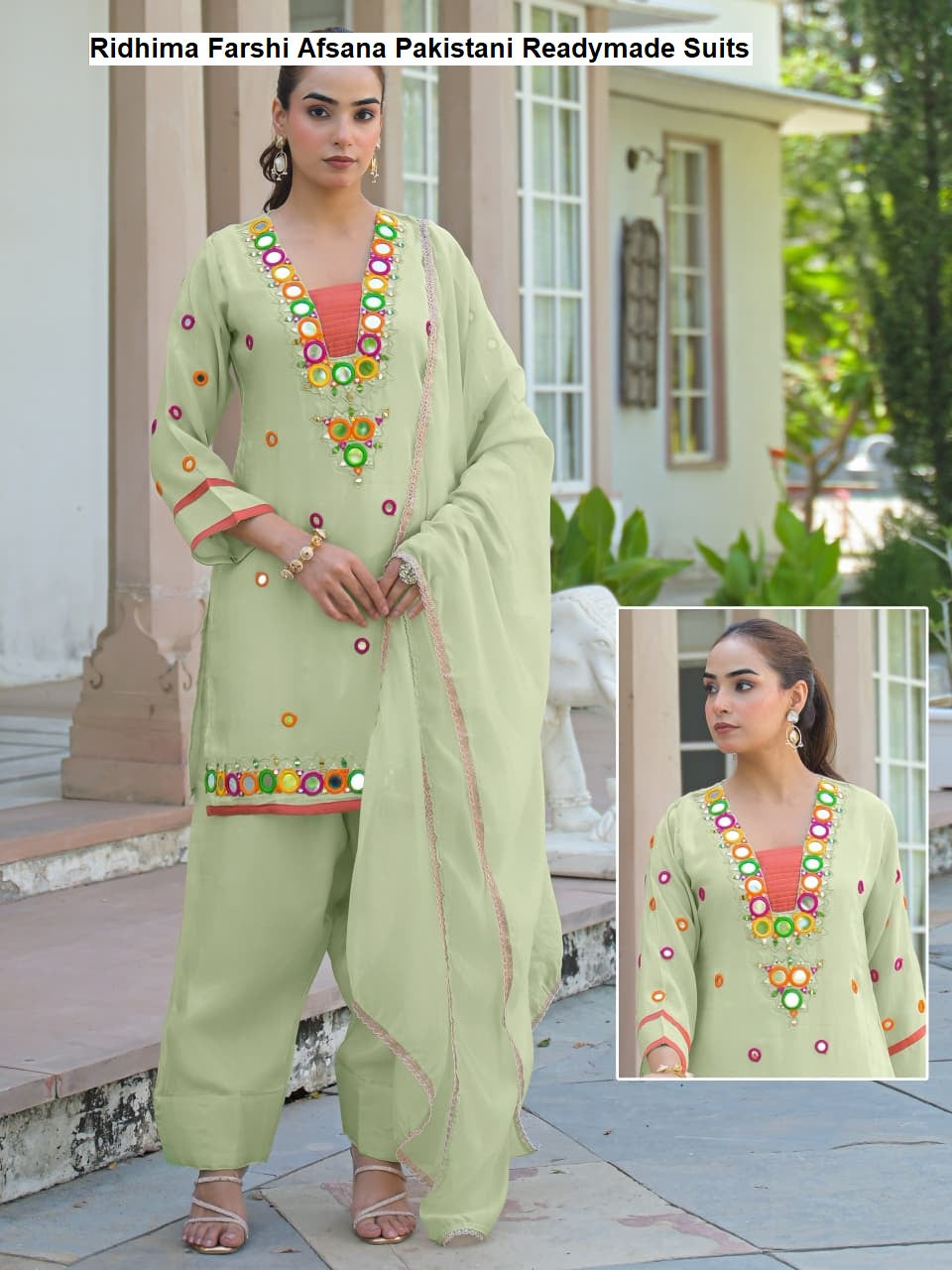 Ridhima Farshi Afsana Kanjivaram Pakistani Readymade Suits Wholesale