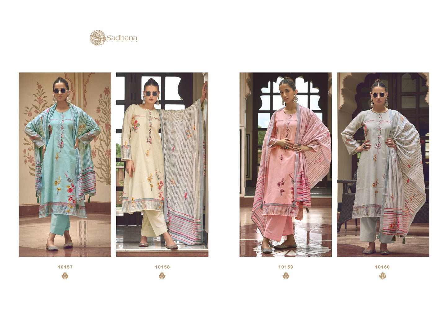 Ridhima Sadhana Muslin Silk Pant Style Suits Manufacturer Gujarat