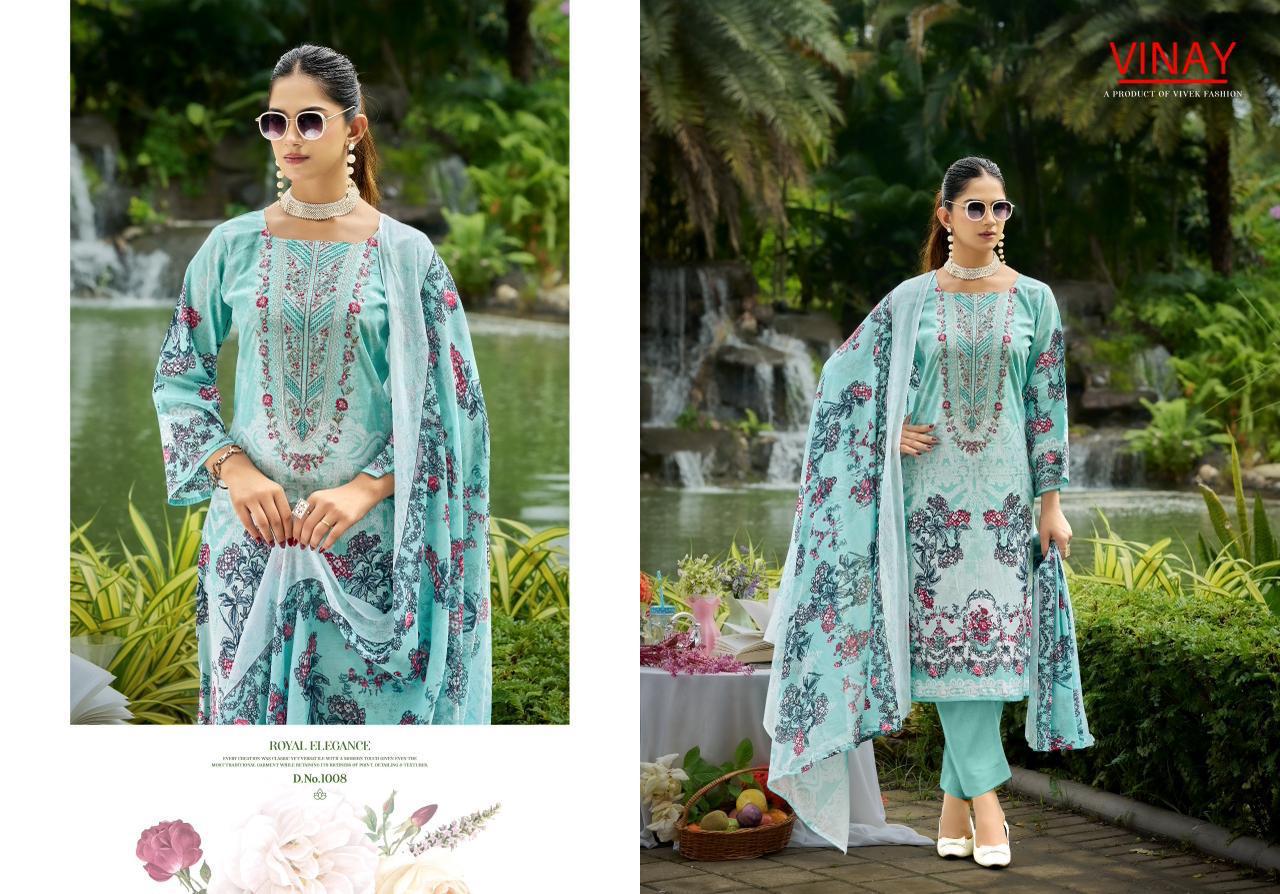 Rihaana Vol 1 Vinay Cambric Cotton Karachi Salwar Suits Wholesale Rate