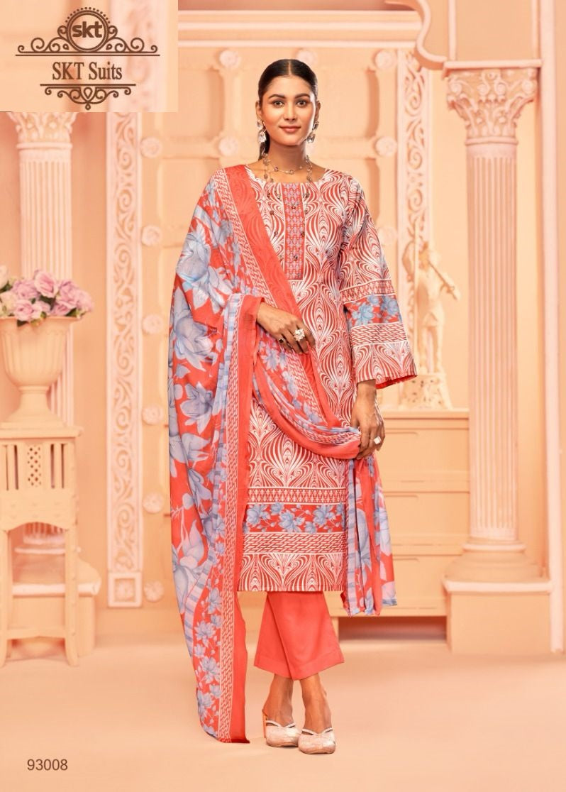 Rihaana Vol 2 Skt Pure Cotton Cotton Dress Material Chiffon Dupatta Supplier India