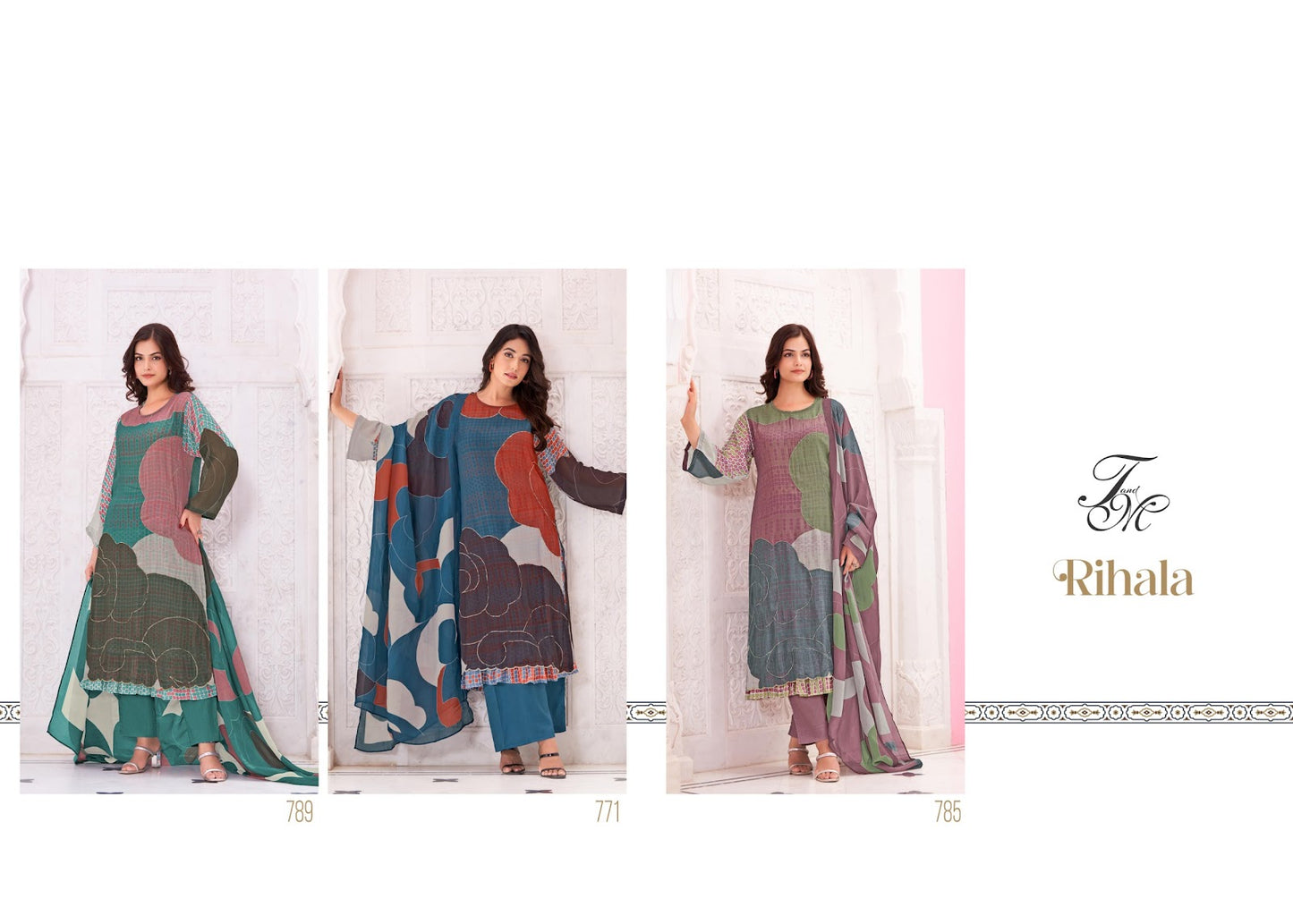 Rihala Tm Organza Pant Style Suits Wholesale Price