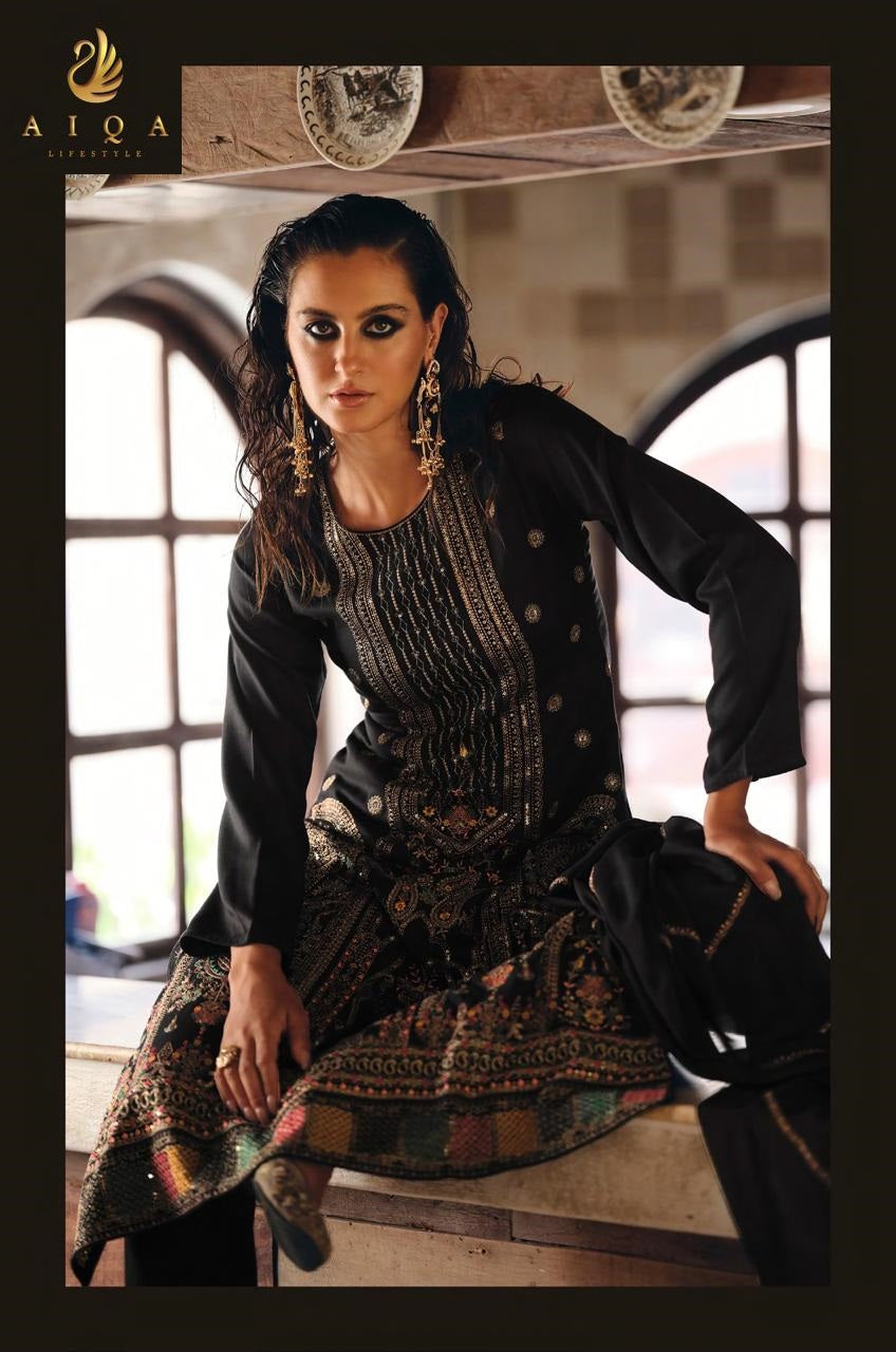 Rihana Aiqa Viscose Pashmina Suits Wholesale Rate