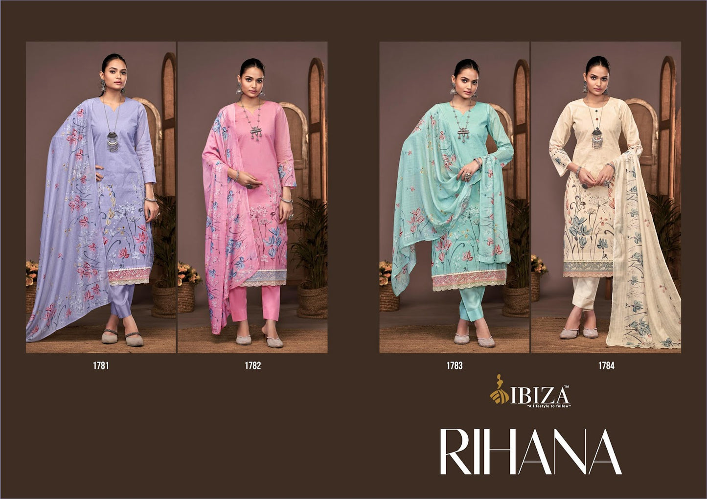 Rihana Ibiza Pure Organdy Pant Style Suits Wholesale Price
