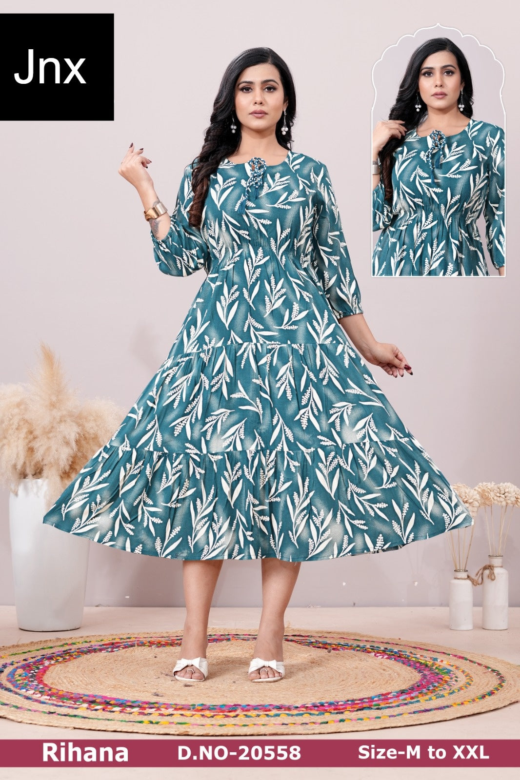 Rihana Jnx Rayon Anarkali Kurtis Supplier India