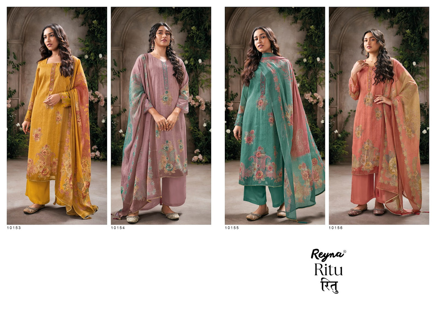 Ritu Reyna Tissue Plazzo Style Suits Wholesale Price