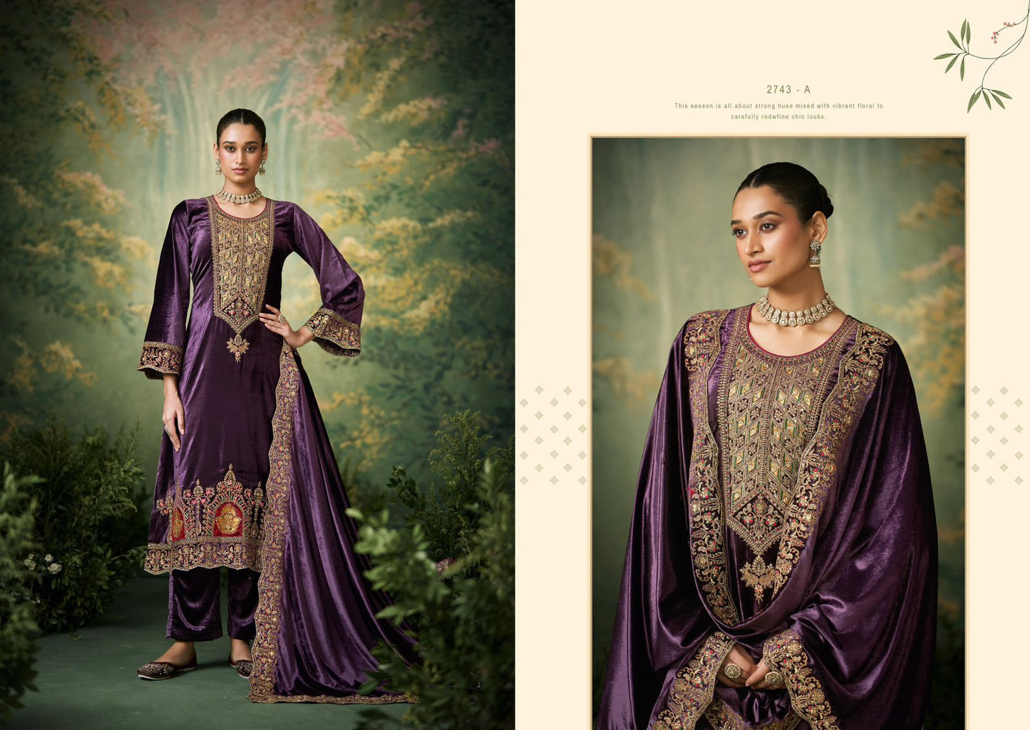 Rivanta Sargam Prints Velvet Suits Exporter Gujarat