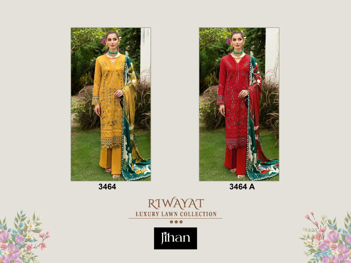 Riwayat 3464 Jihan Rayon Pakistani Salwar Suits Wholesale