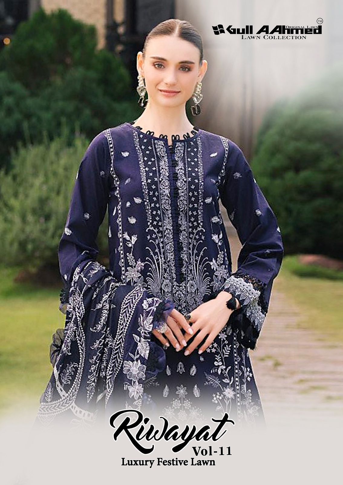 Riwayat Vol 11 Luxury Festive Lawn Gul Ahmed Karachi Salwar Suits Wholesaler