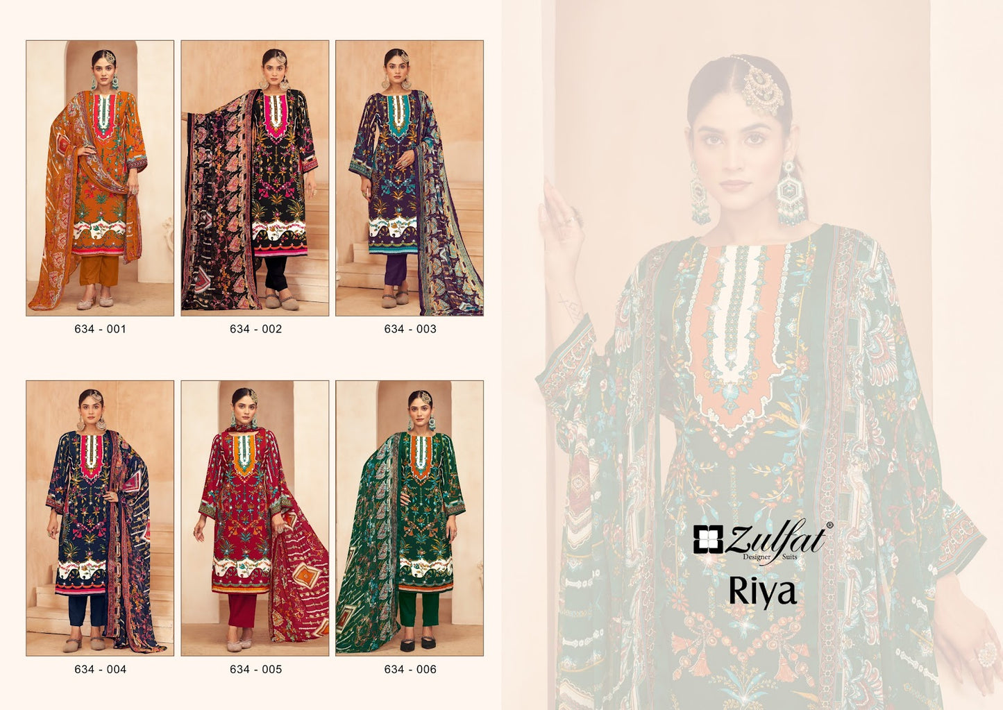 Riya Zulfat Designer Viscose Rayon Pakistani Salwar Suits Exporter India