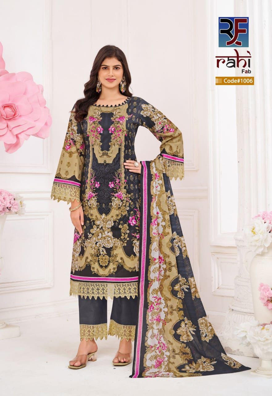 Rizwana Rahi Fab Cotton Karachi Salwar Suits Exporter India