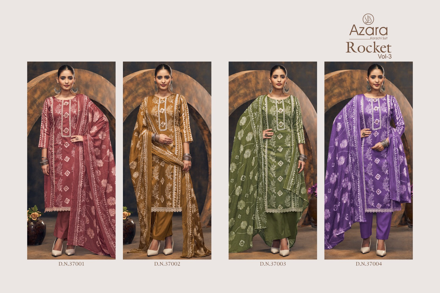 Rocket Vol 3 Radhika Fashion Pure Jaam Pant Style Suits Exporter