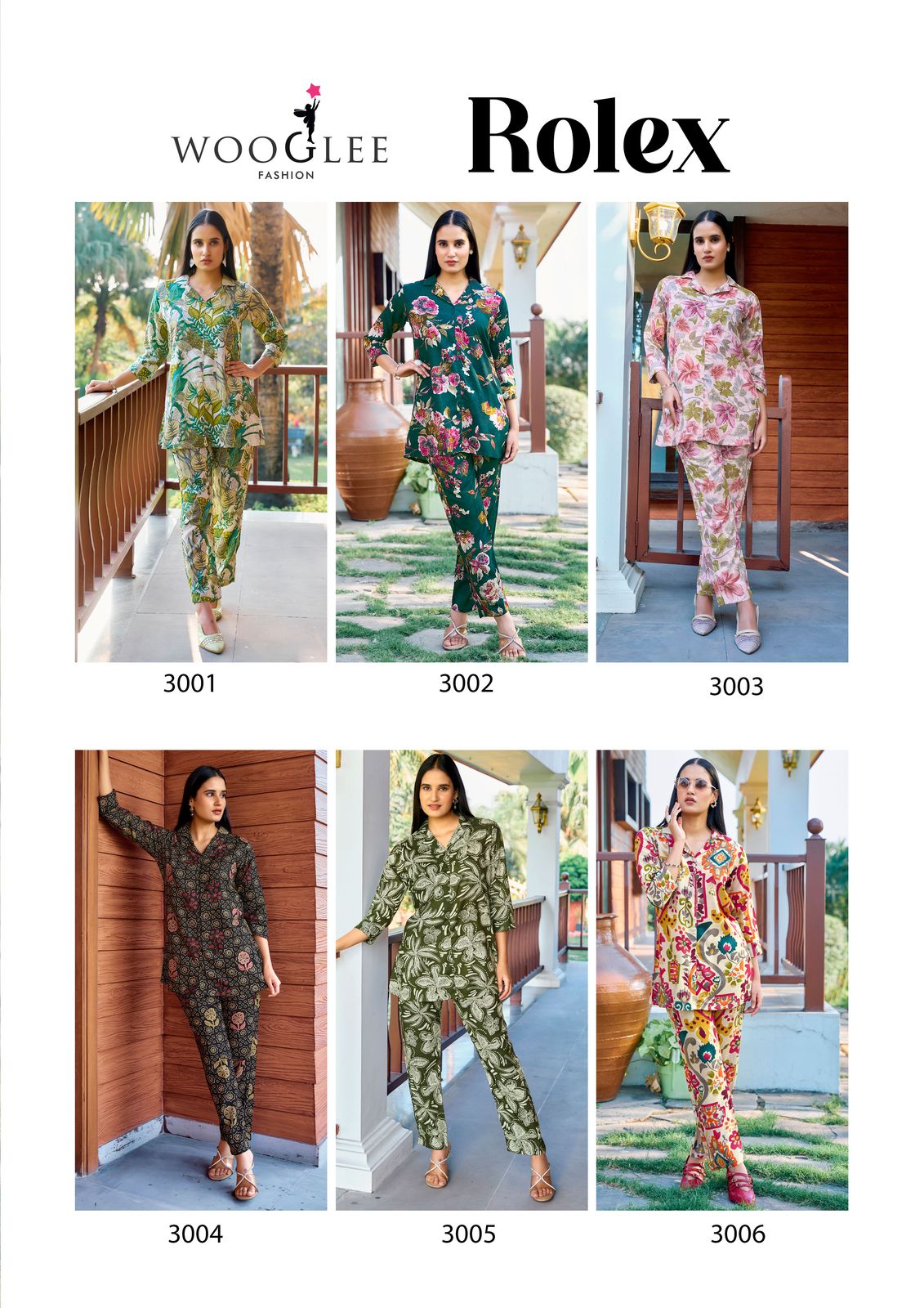 Rolex Wooglee Rayon Co Ord Set Exporter Ahmedabad