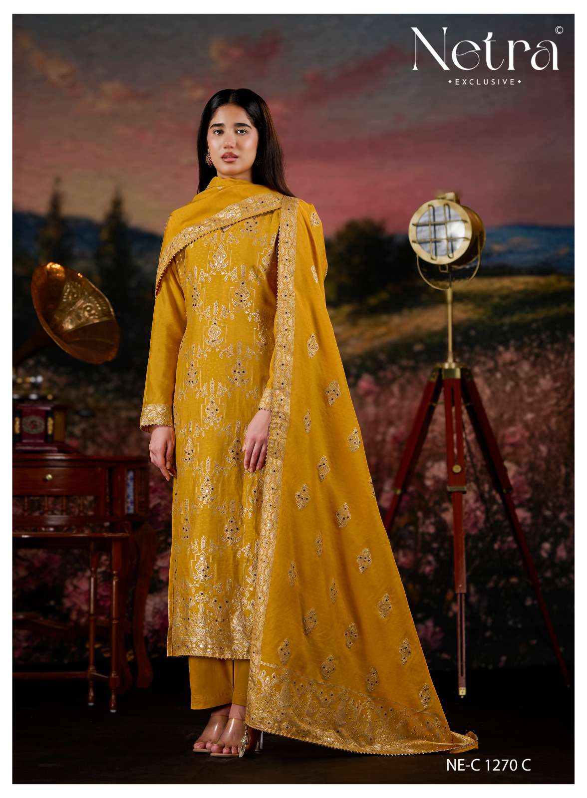 Roma Netra Bemberg Pant Style Suits Exporter Ahmedabad
