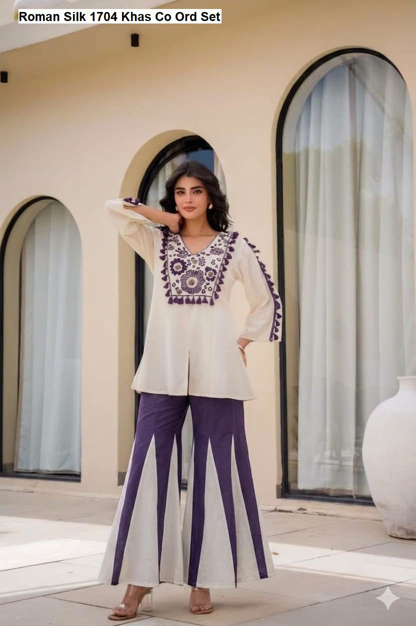 Roman Silk 1704 Khas Co Ord Set Manufacturer