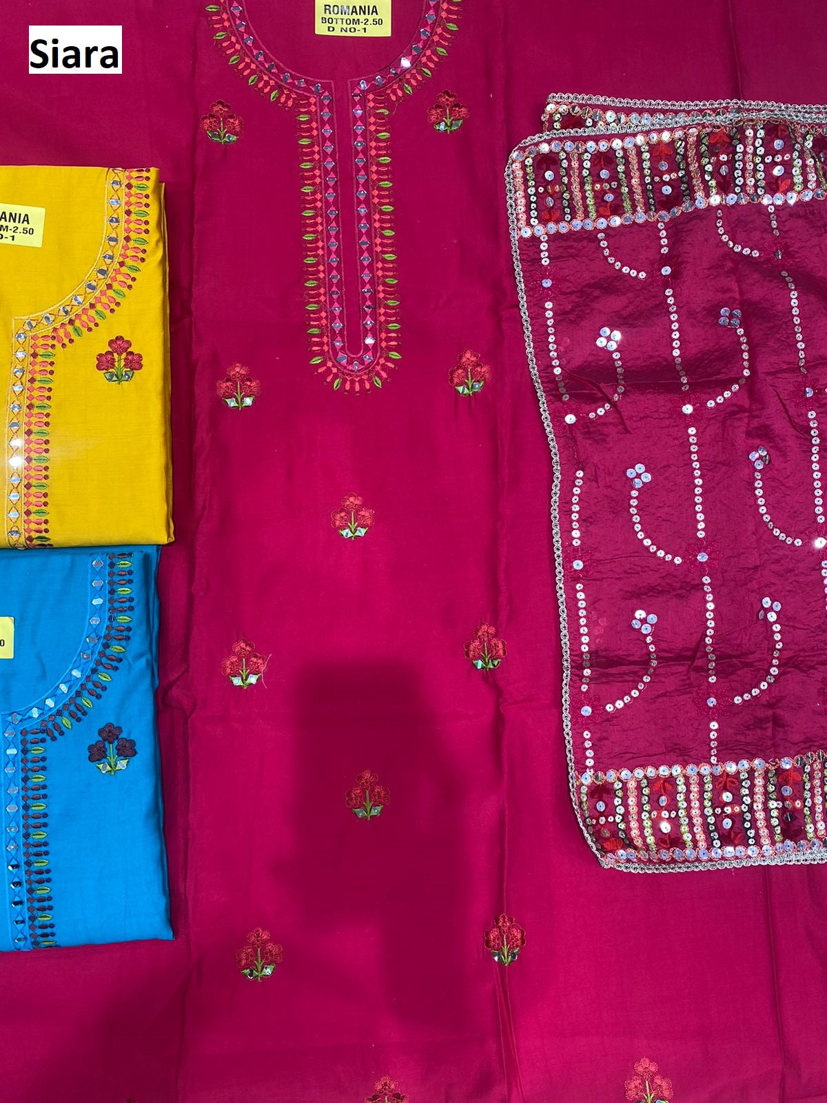 Romania Siara Roman Silk Salwar Suits Wholesale