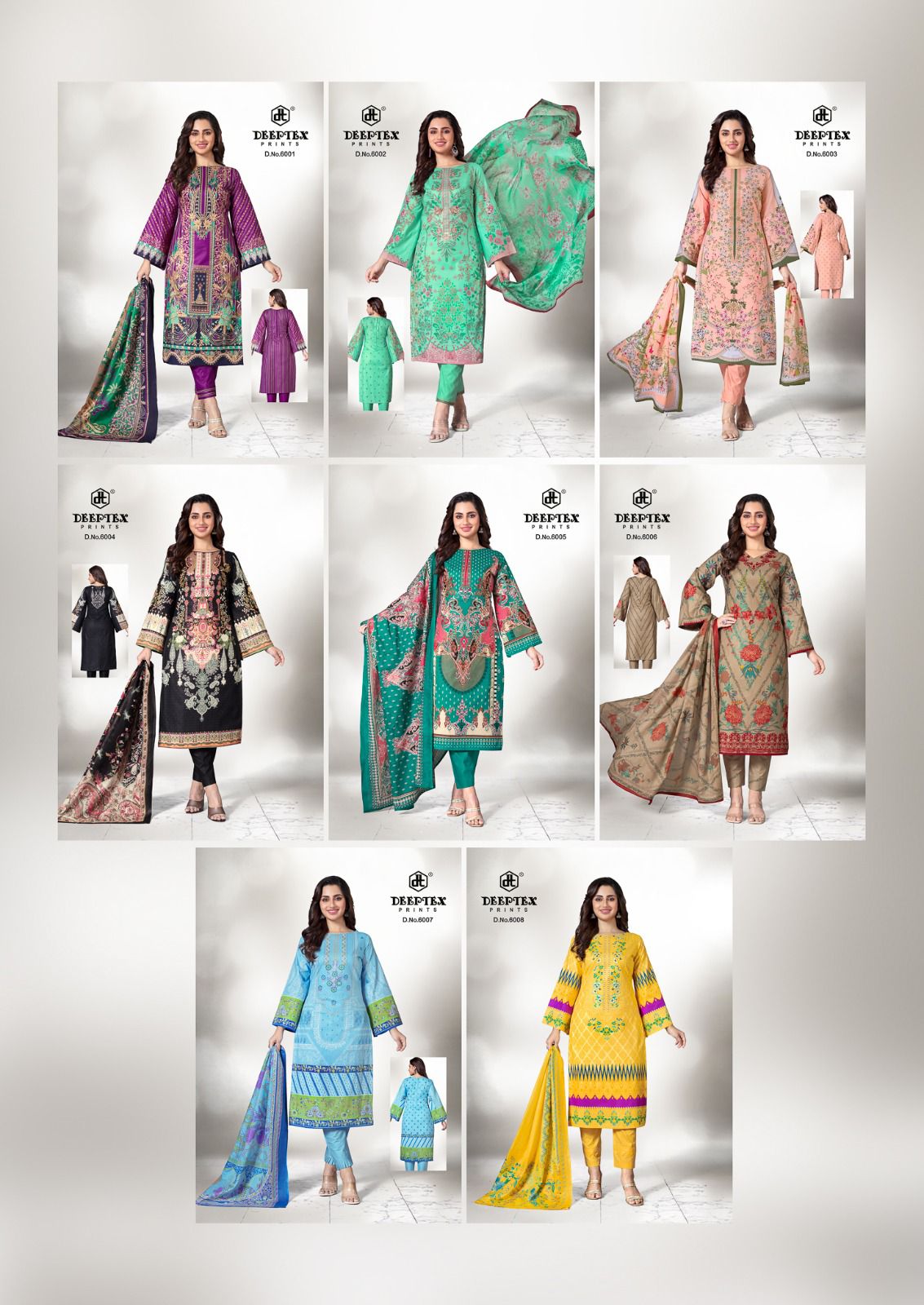Roohi Zara Vol 6 Deeptex Prints Lawn Cotton Karachi Salwar Suits Wholesale Price