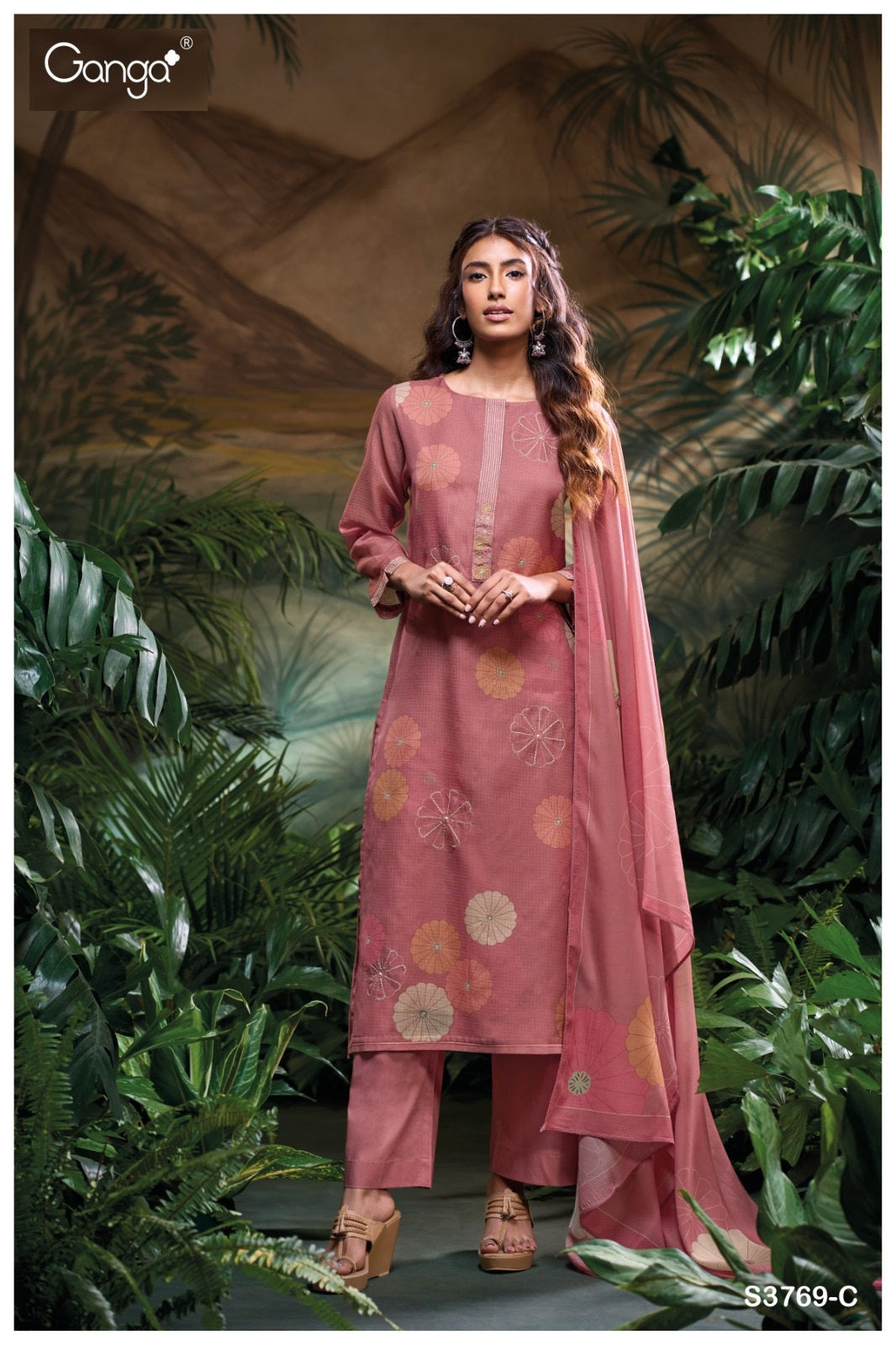 Rosanny 3769 Ganga Pashmina Suits Exporter Ahmedabad