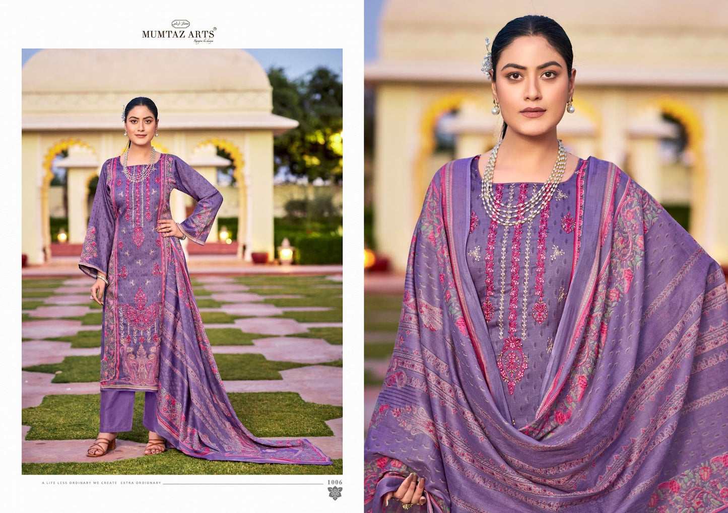 Rose Mumtaz Arts Pure Jam Karachi Salwar Suits Manufacturer