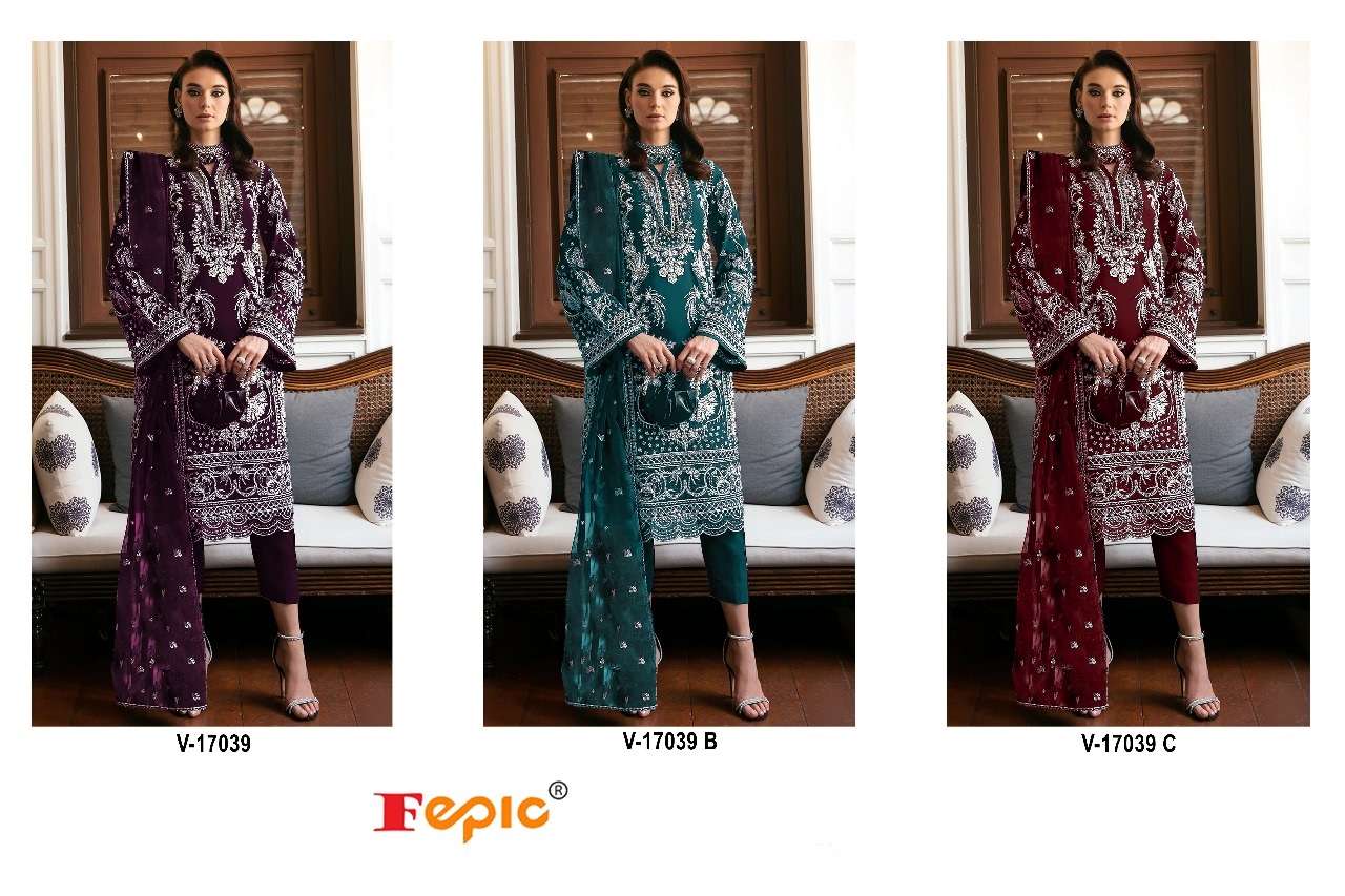 Rosemeen V 17039 Fepic Velvet Suits Manufacturer Ahmedabad