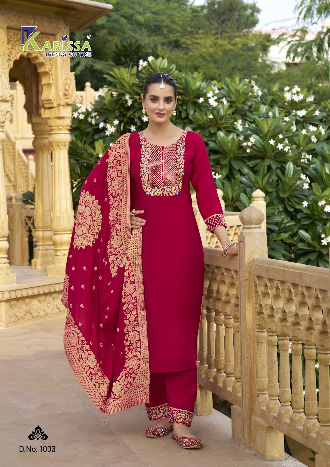 Roshani Karissa Roman Silk Readymade Pant Style Suits Manufacturer Ahmedabad