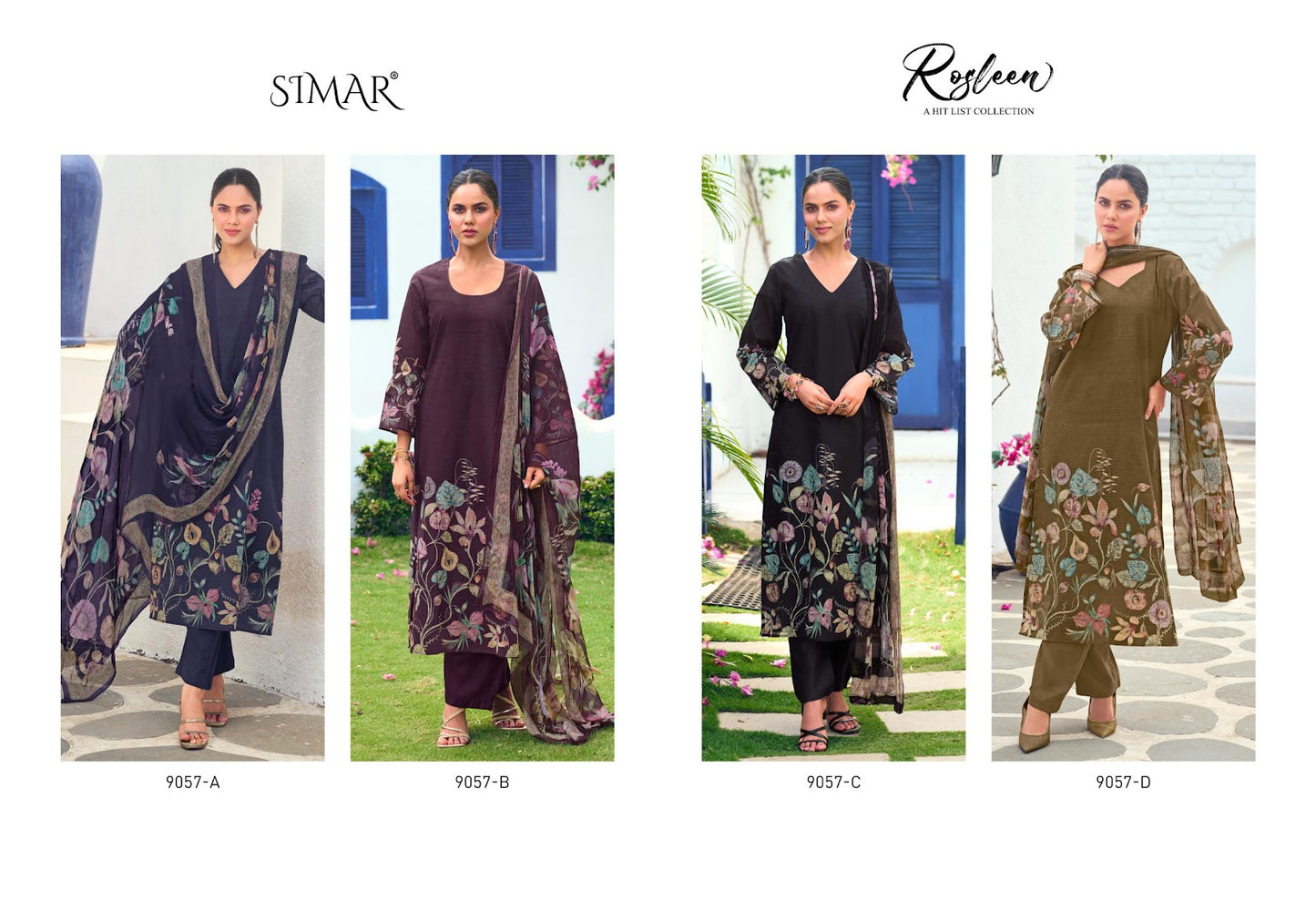 Rosleen Simar Pure Pant Style Suits Exporter