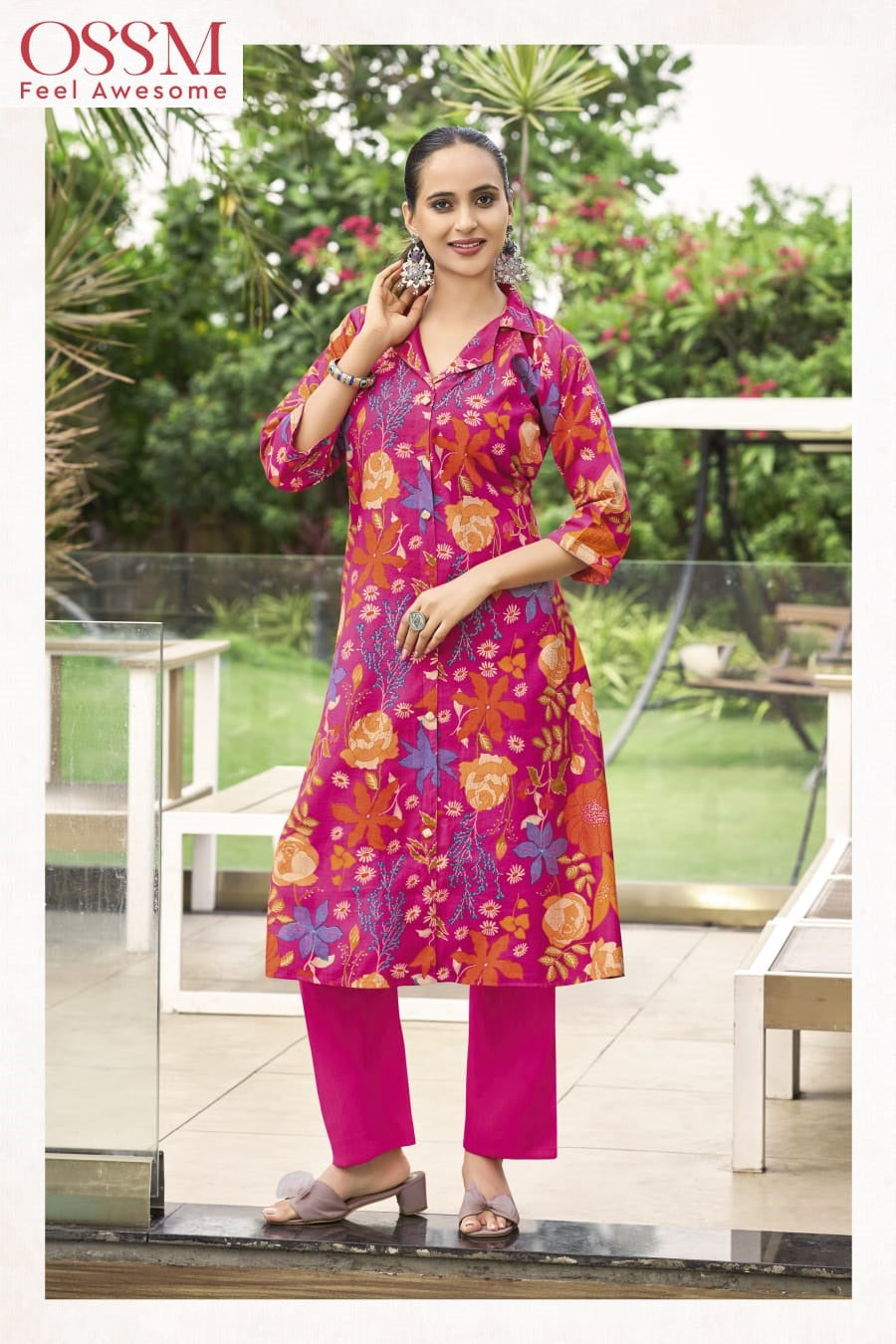 Rosy Ossm Vetican Kurti Pant Set Exporter Gujarat