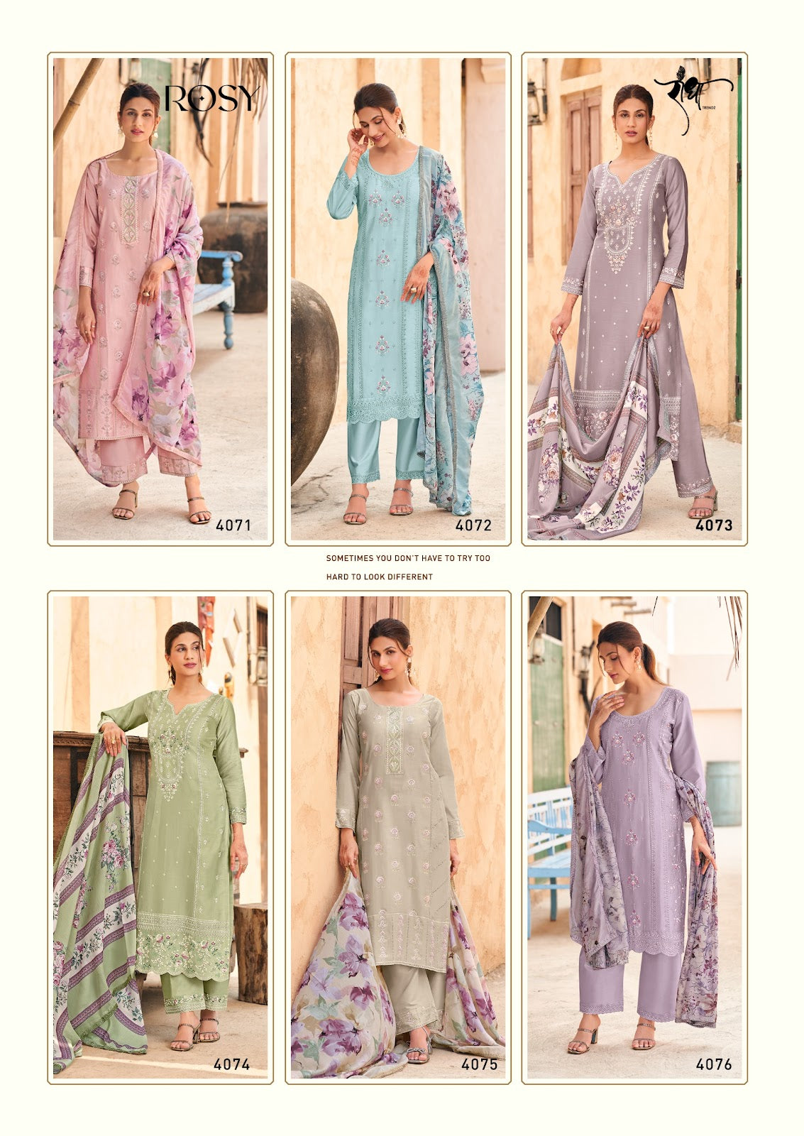 Rosy Radha Trendz Jam Cotton Readymade Plazzo Style Suits Wholesale Price