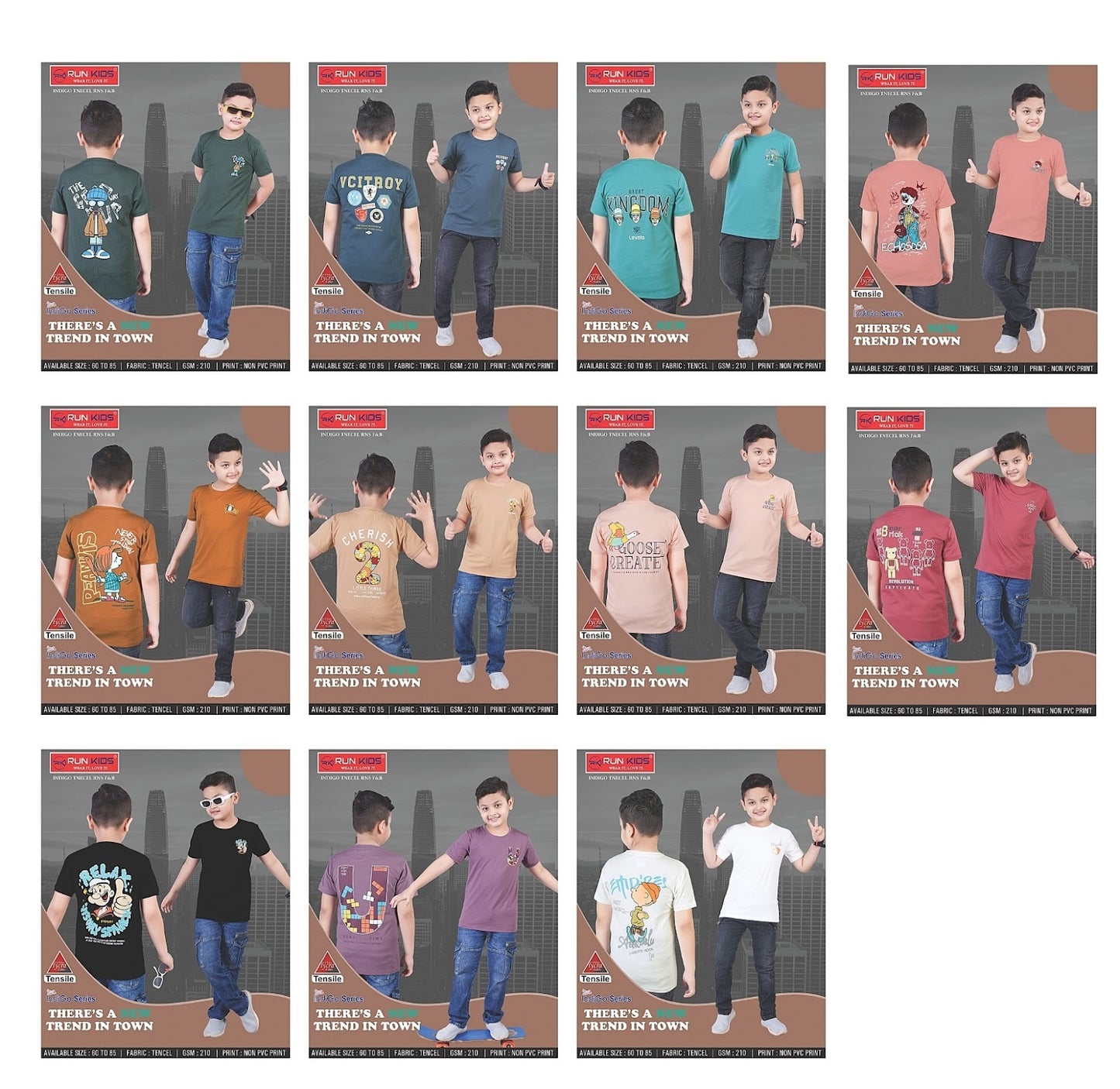 Round Neck Gsm 210 Run Kids Tencel Boys Tshirt Manufacturer Ahmedabad