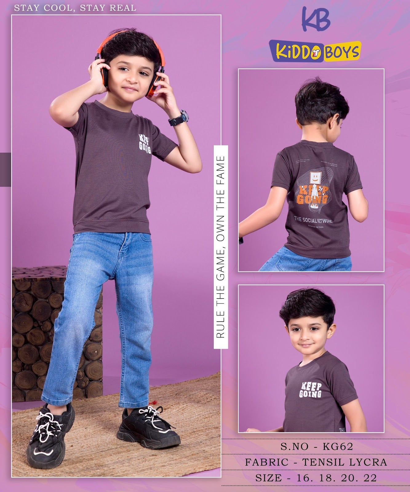 Round Neck Kg 62 Kiddo Tencil Lycra Boys Tshirt Wholesaler Gujarat